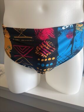 Men's Multi-Color Abstract Print Swim Trunks